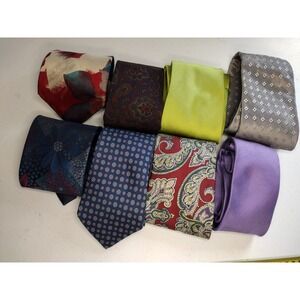 Men's Neckties Lot of‎ 8 Designer Dress Ties Silk Business Career